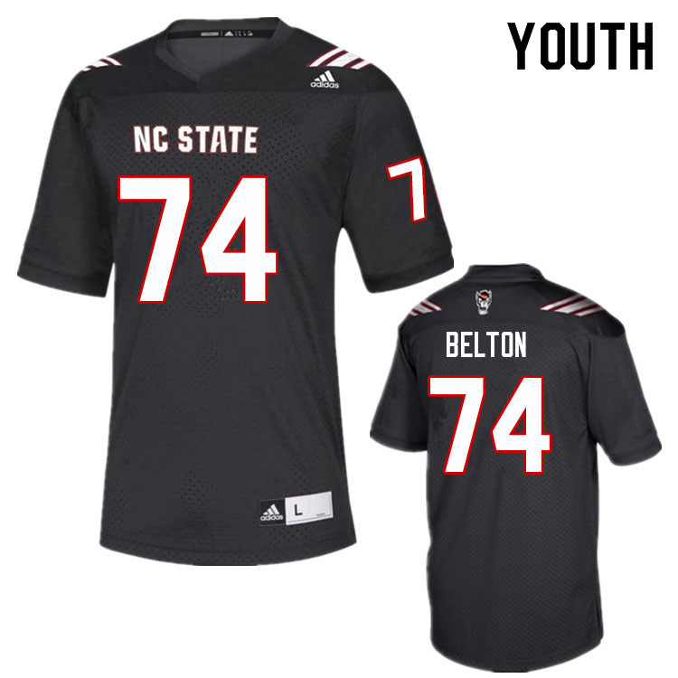 Youth #74 Anthony Belton NC State Wolfpack College Football Jerseys Sale-Black - Click Image to Close